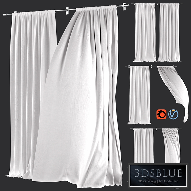 Curtains 134 | White Linen | Wind