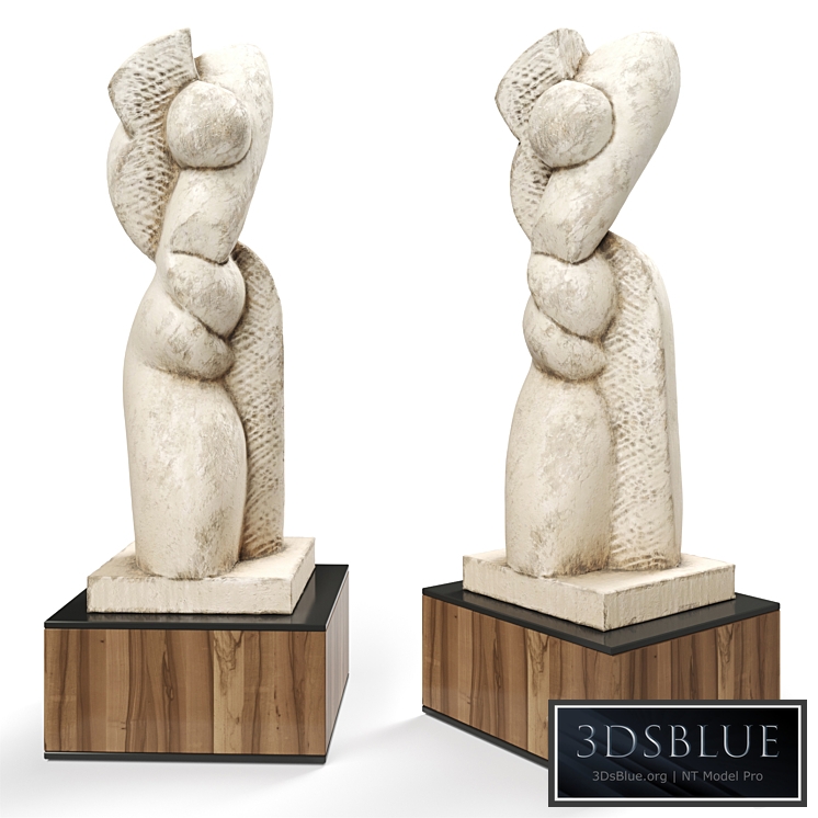 Abstract modern sculpture plaster