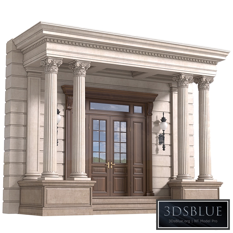 Column Porch Entrance to the house Classic Porch