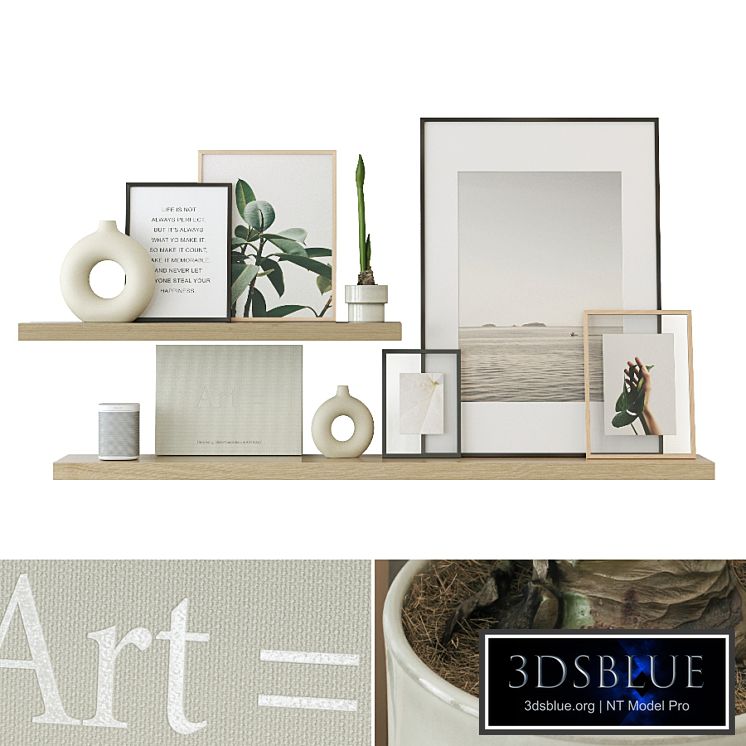 Decorative set on shelves