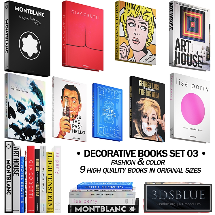 032_Decorative books set 03 fashion 00