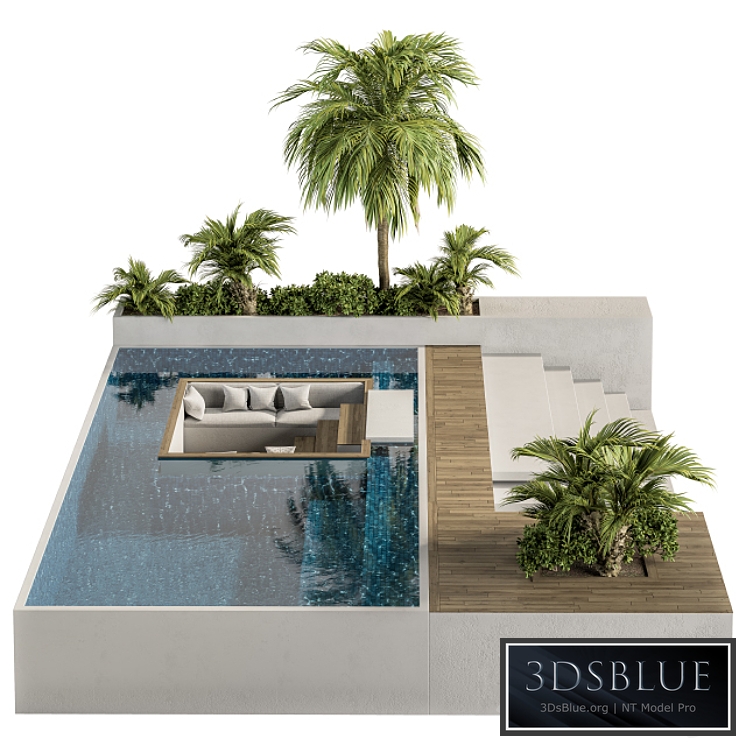 Backyard and Landscape Furniture with Pool 02