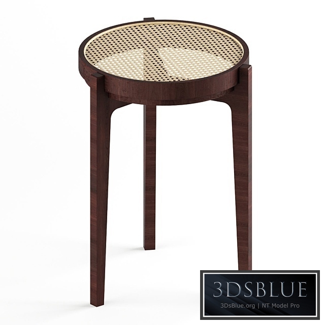 Stackable oak and rattan stool (Bar stool)- Solid wood stools