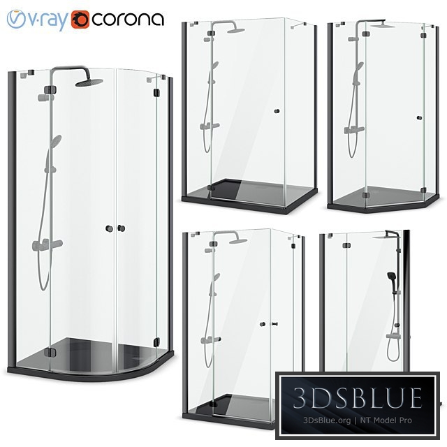 Shower enclosures Radaway | Torrenta black
