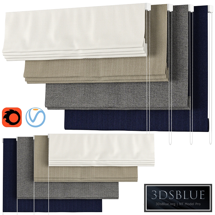 Roman Curtains 106 | F. Schumacher & Co. | PALOMA HERRINGBONE