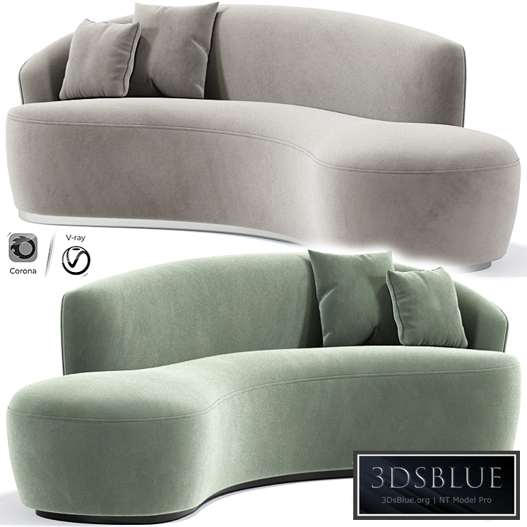 Italian Inspired Modern Curved Sofa