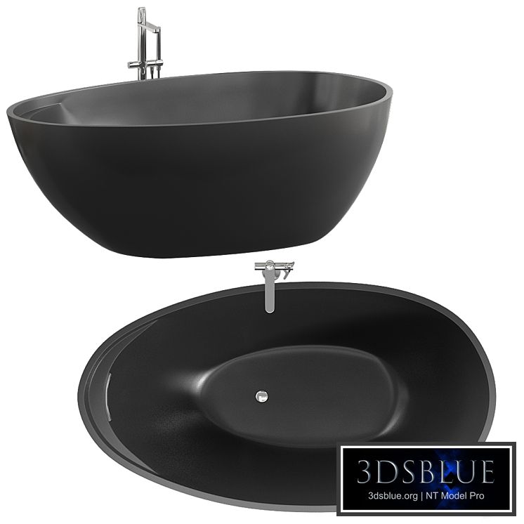 Eclipse Small bathtub in Cristalplant - Antonio Lupi