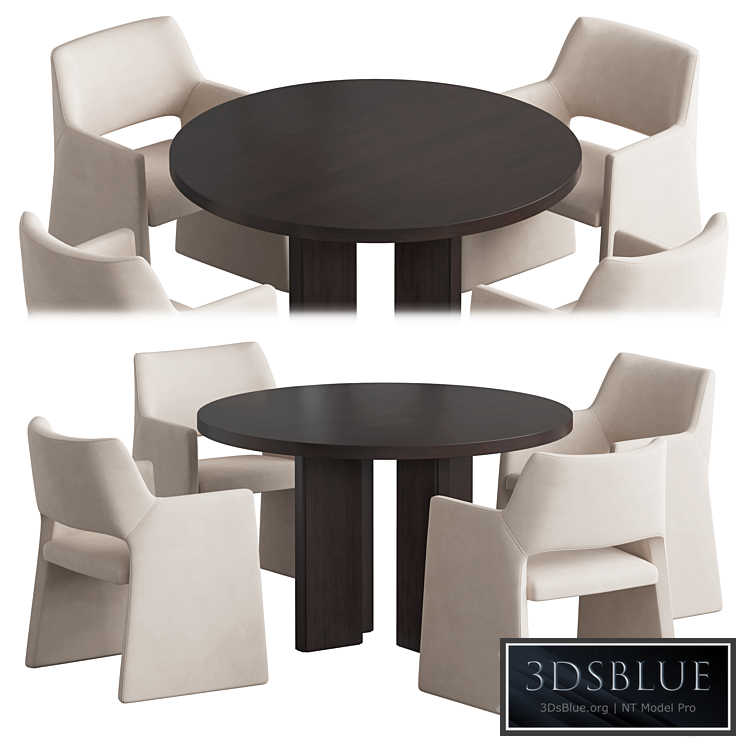 Foley Faux chair Wood table