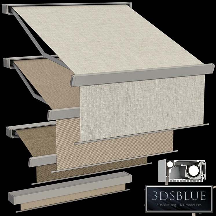 Sliding outdoor awning sun canopy