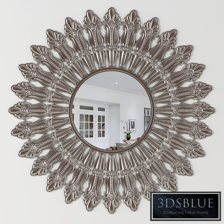 Mirror Puji - Antique Silver Round Mirror