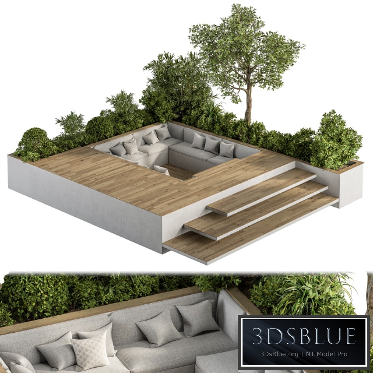 Roof Garden and Landscape Furniture - Set 37