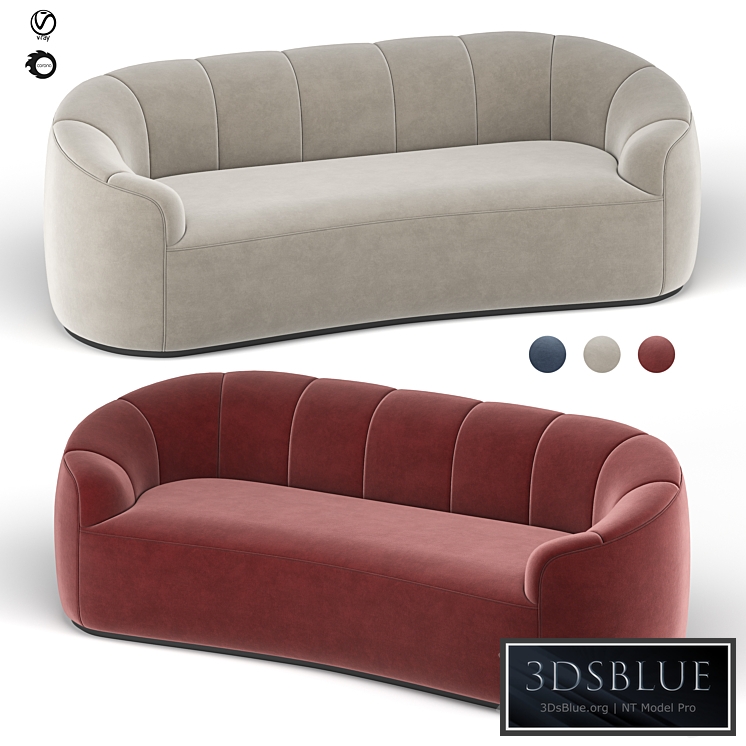 Rouelle Channel Sofa