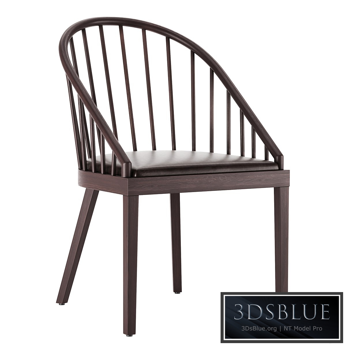CB2 Comb Blackened Wood Dining Chair