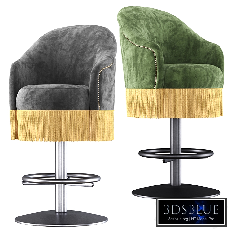 Amanda velor bar stool