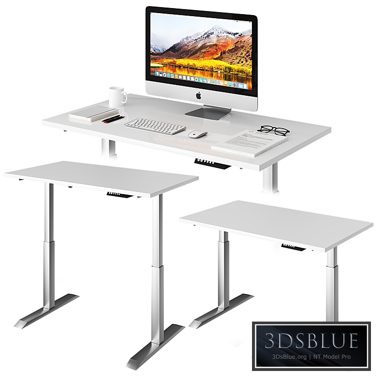 White Lift Desk