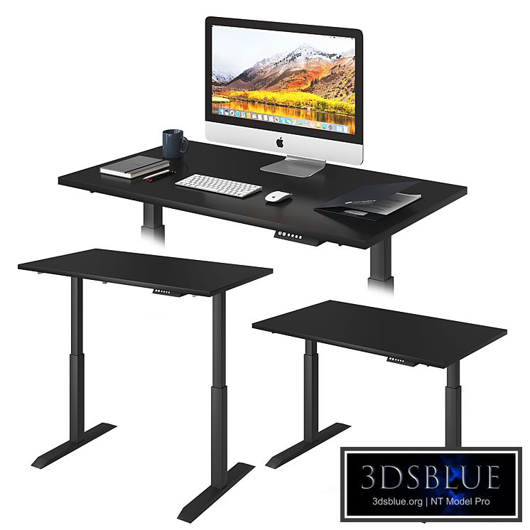 Black lift desk