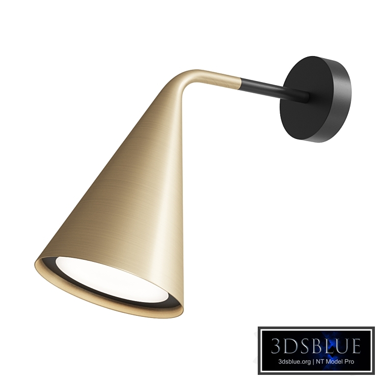 GORDON Wall Lamp Conical Diffuser in Chrome by Corrado Dotti