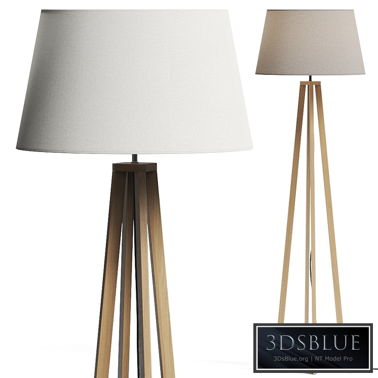 La Redoute Natural Wood Floor Lamp