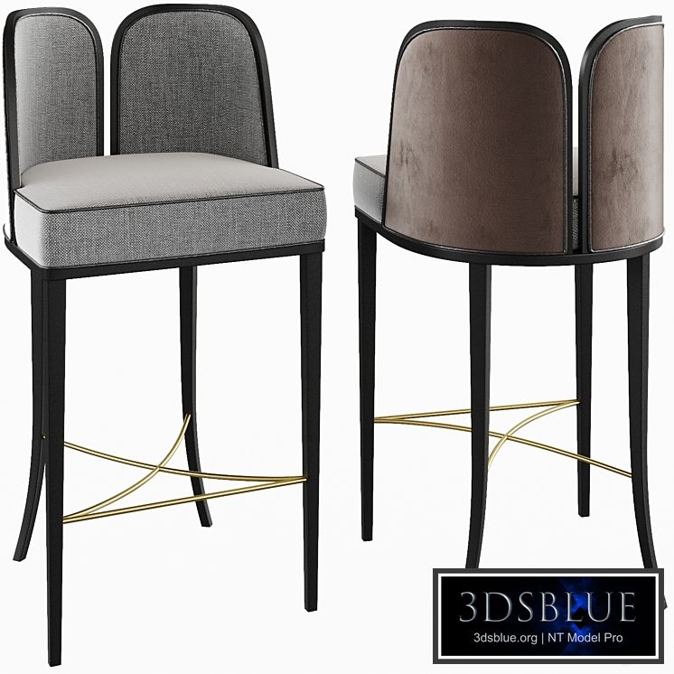 Juliettes Interiors Art Deco Inspired Luxury Designer Upholstered Bar Stool JME029