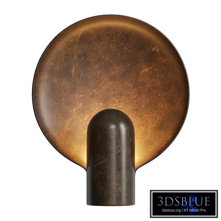 Sculpted Gunmetal Table Lamp by Henry Wilson