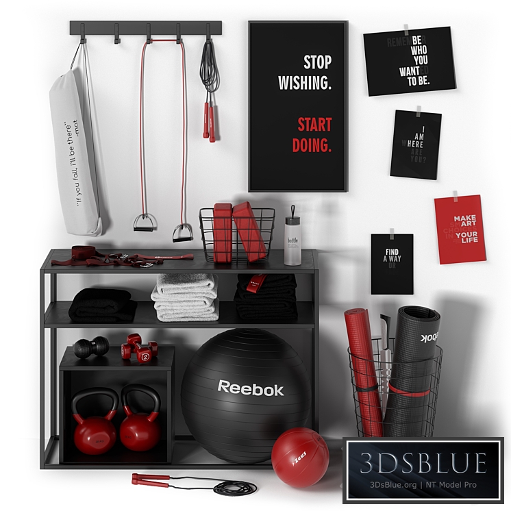 Red and black sports set
