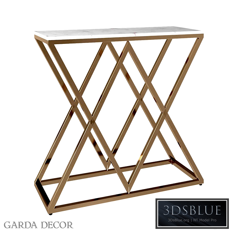 Console Artificial White Marble / MAT.GOLD 47ED-CST026 / 80GOLD Garda Decor