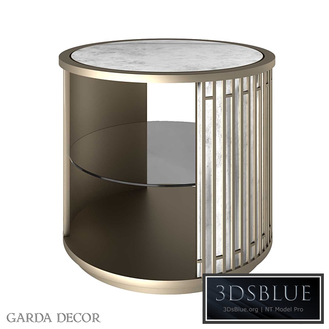 Round Mirror Cabinet with Shelf KFG077 Garda Decor
