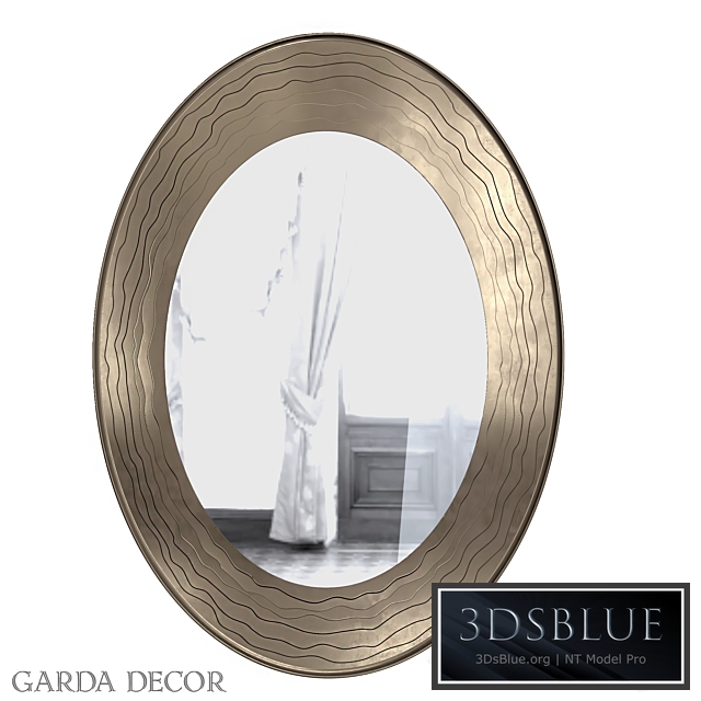 Mirror "waves" in The Frame Dark Silver 50SX-2080 Garda Decor
