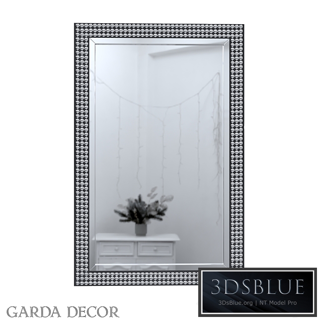 Rectangular Mirror with Kaboshon Crystals 50SX-19003/1 Garda Decor