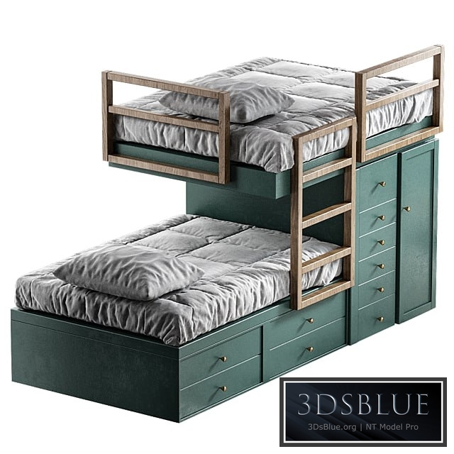 Offset Built-In Bunk Beds