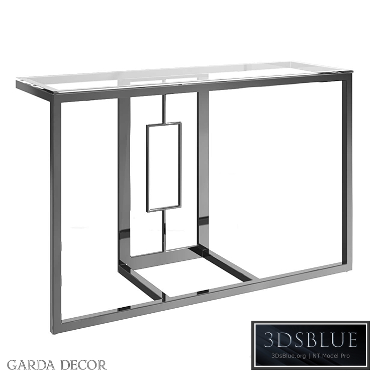 CONSOLE CLEAR GLASS / CHROME 47ED-ET162BL Garda Decor