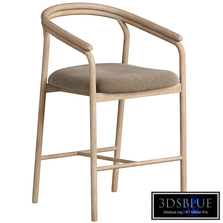 Redonda Wood Upholstered Counter Stool
