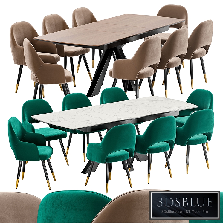 Goldie dining chair and Rovigo 170 table