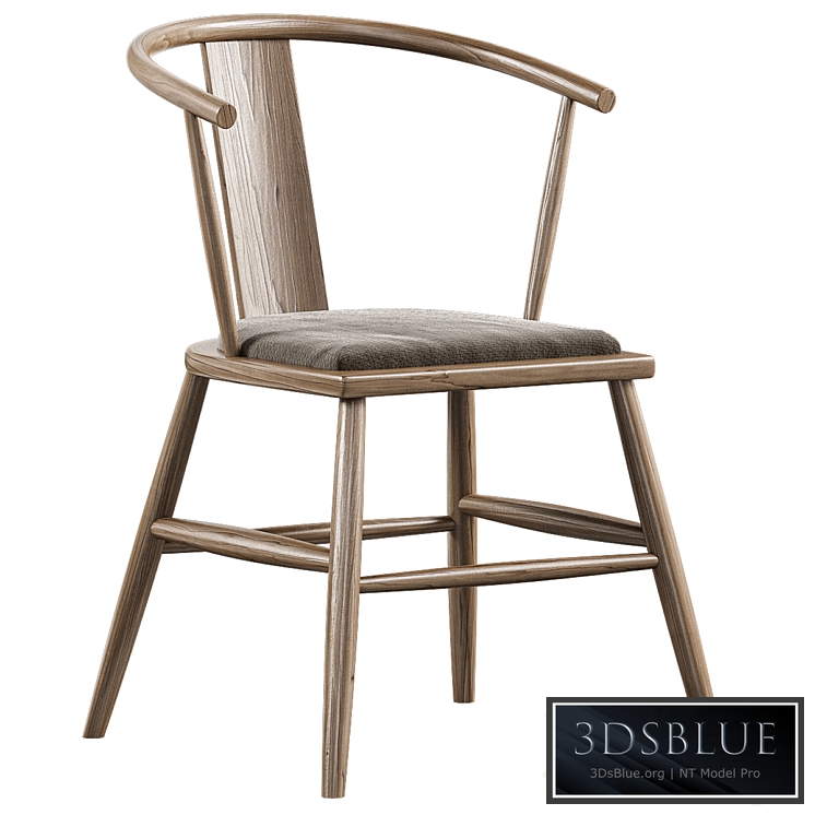 Chair Nordic Teak Rattan Velvet Wooden Leisure Armrest