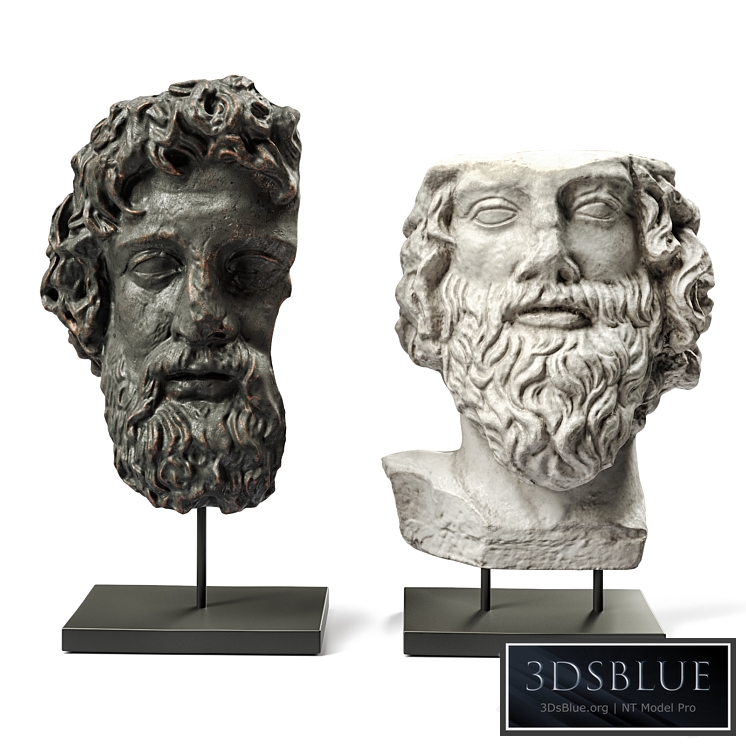 Asclepios and Greek general heads