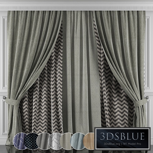Curtains with window and moldings 426-431