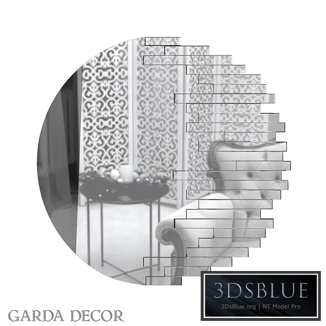 ROUND MIRROR WITH DECOR 50SX-9300 Garda Decor