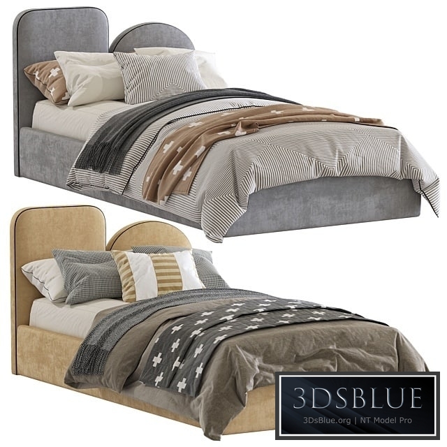 Bed with a soft headboard 9