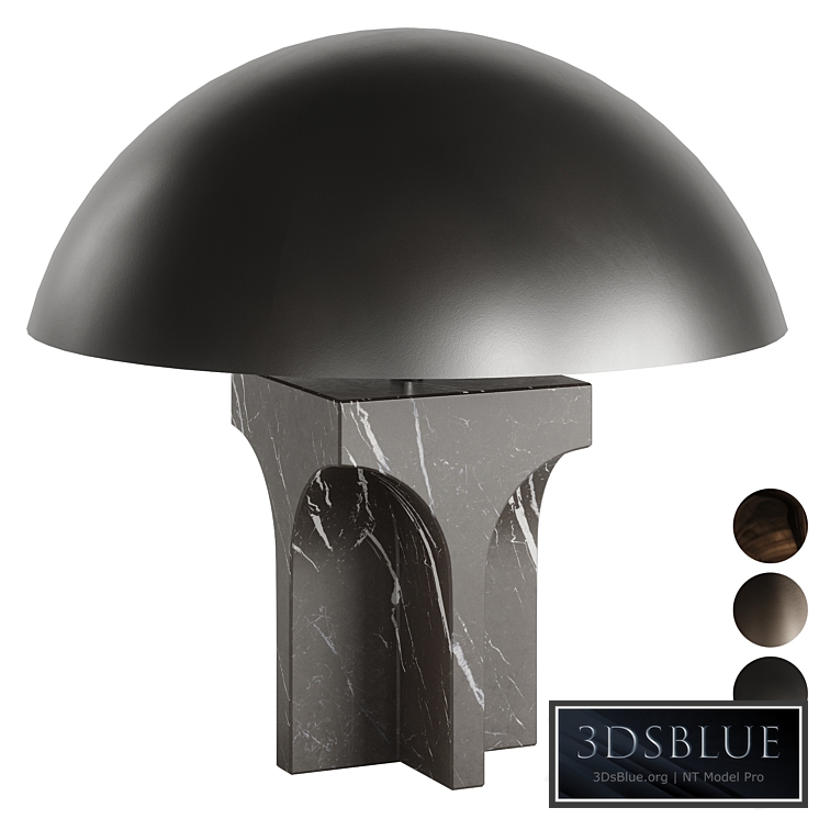 FENDI ROXIE TABLE LAMP MARQUINA BLACK MARBLE