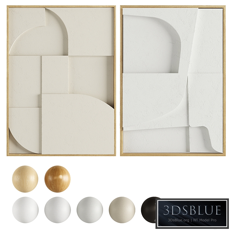 Iolastudios - Plaster Painted Relief Artwork