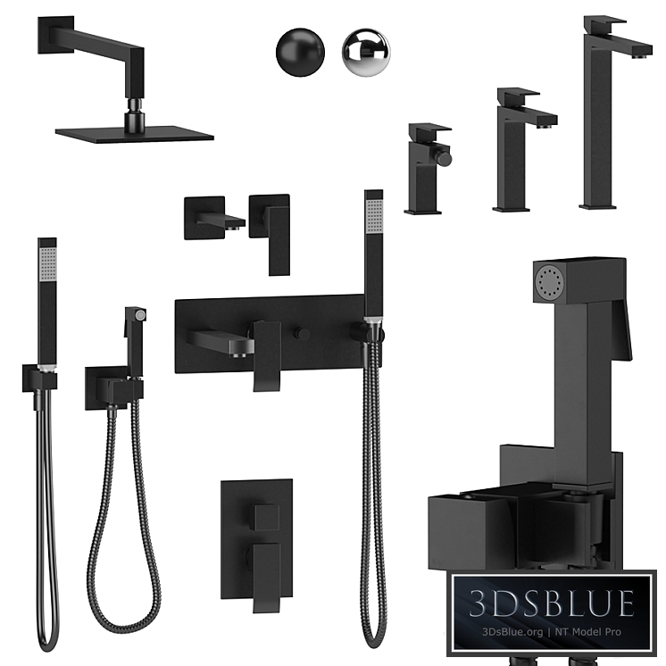 Paffoni Elle black matt and chrome