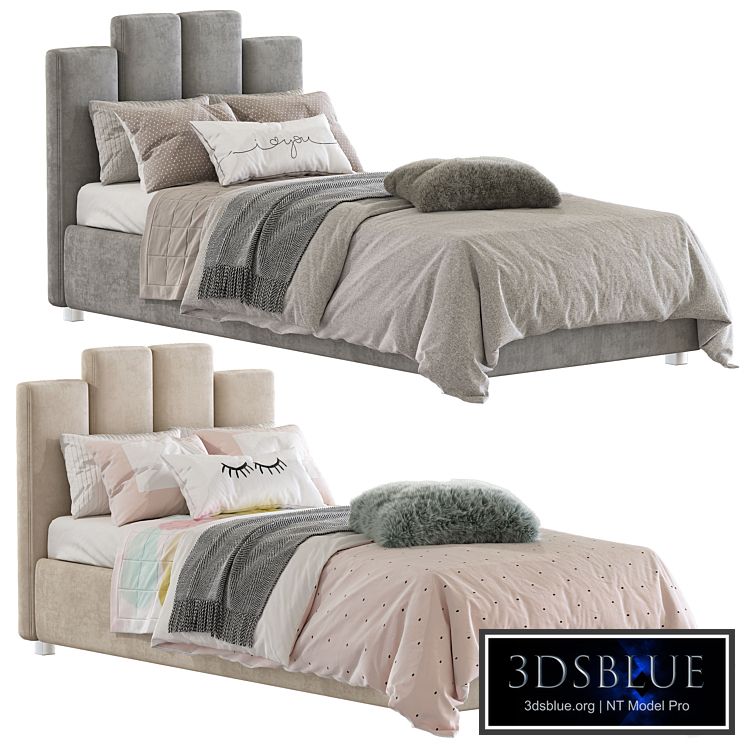 Bed with a soft headboard 10