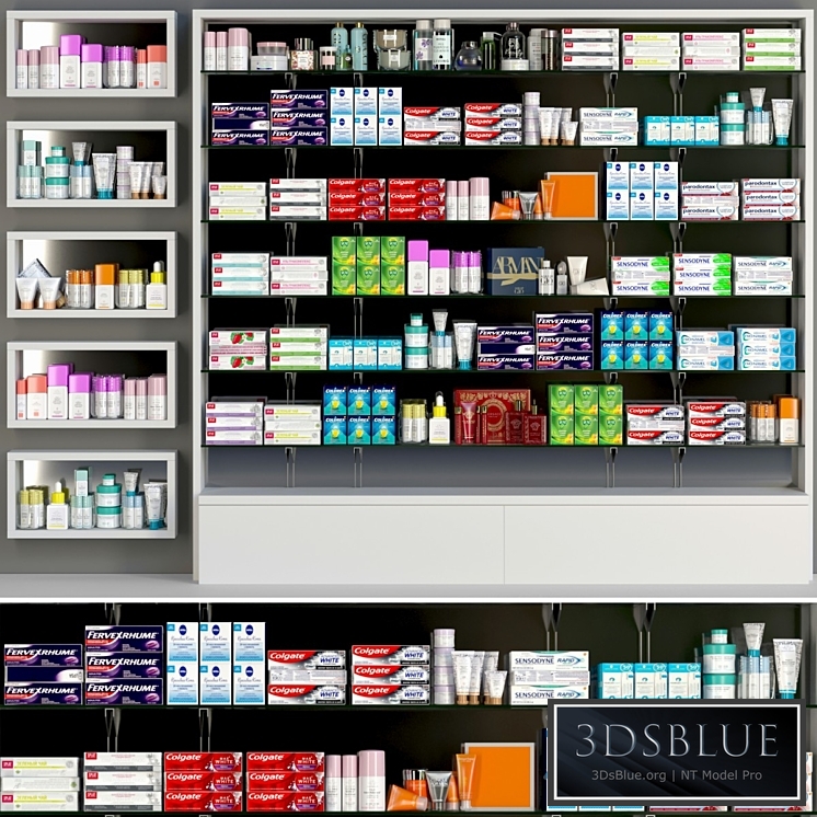 Showcase in a pharmacy