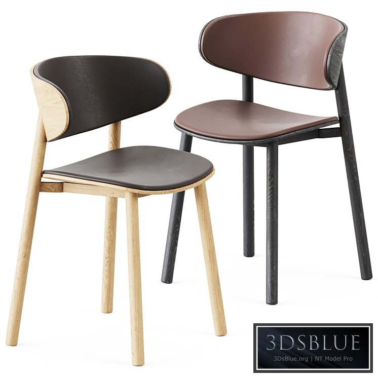 Font Wooden Chair Upholstered by Wiesner-Hager