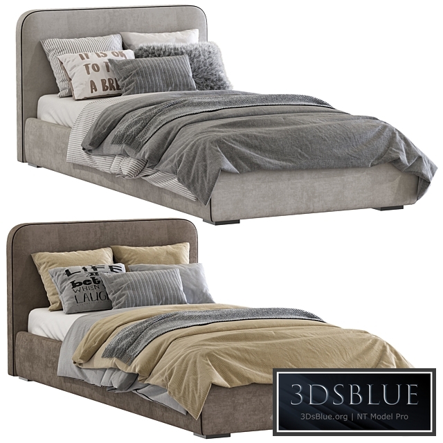 Bed with a soft headboard 11