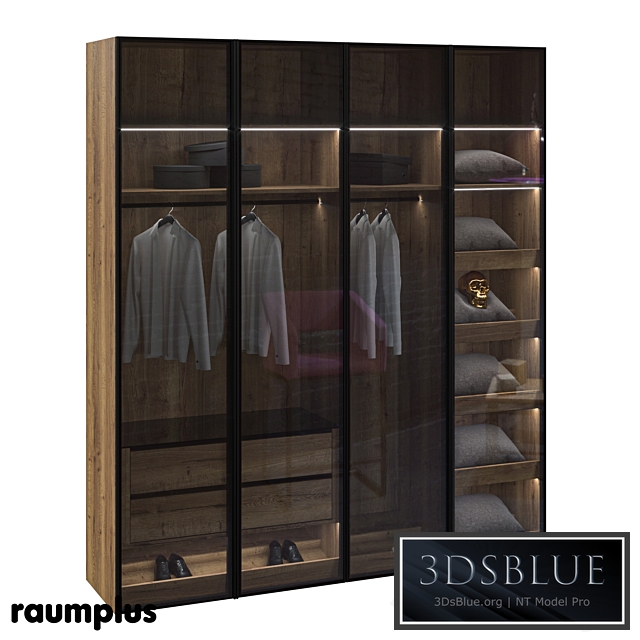 Hinged cabinet with RPE raumplus system