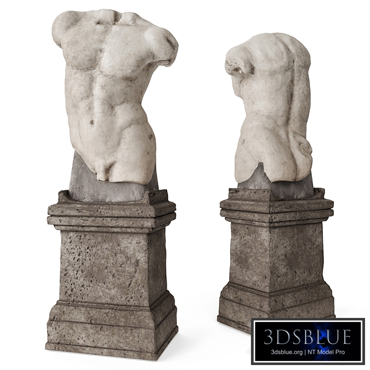 Roman man torso with pedestal