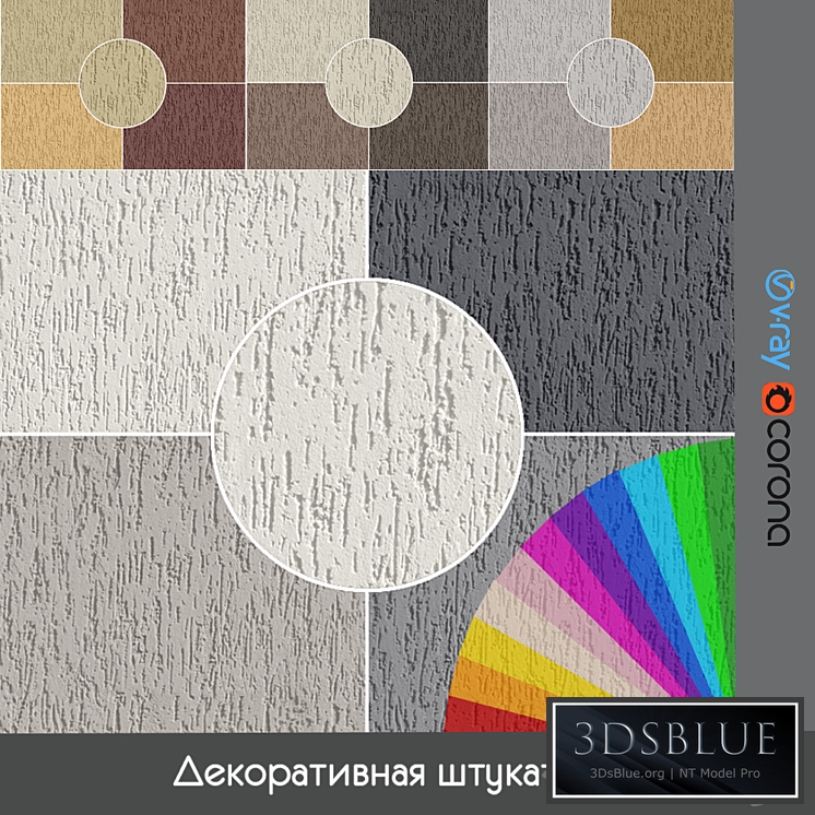 Facade plaster "Bark beetle" type 2