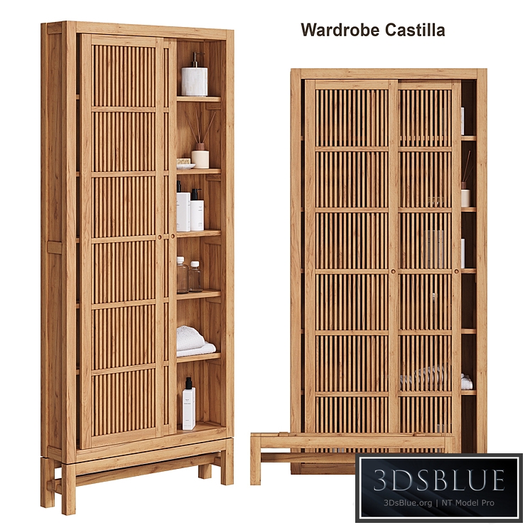 Solid teak cabinet FSC Castilla AM PM