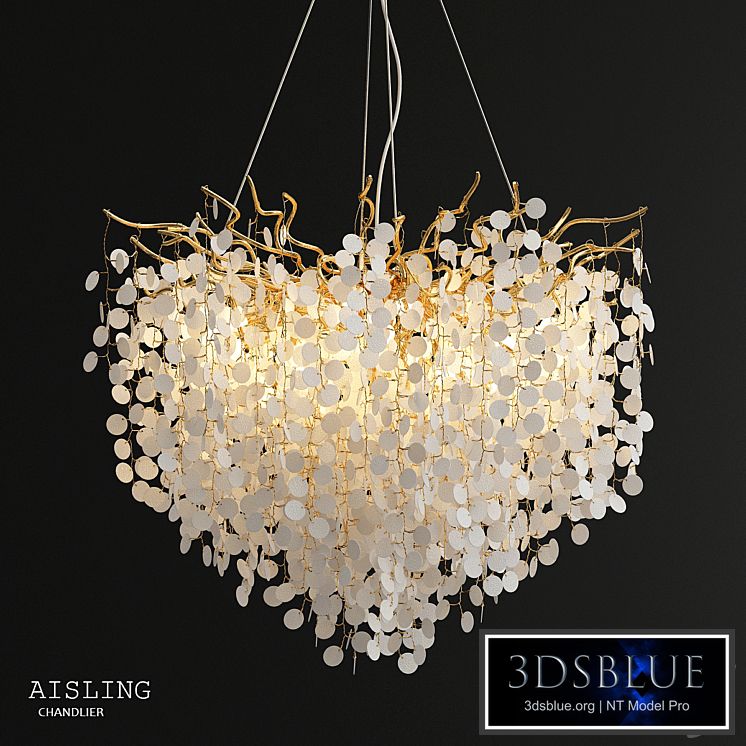 Aisling coin glass chandelier